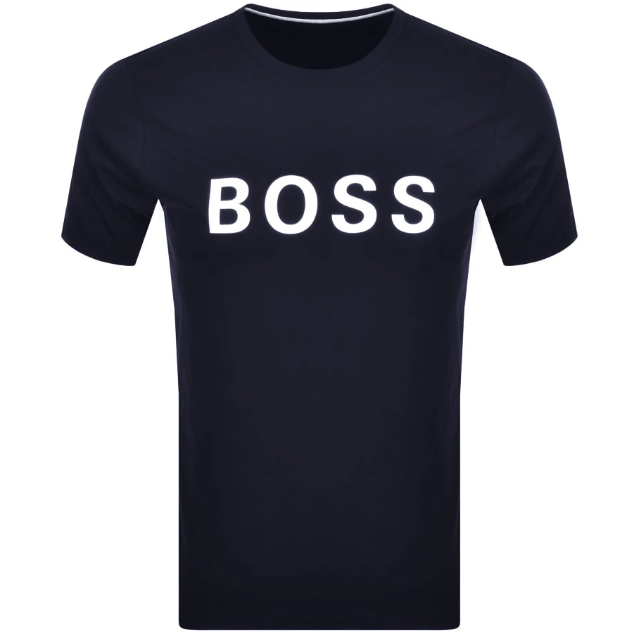 Alternative Image for ProductBOSS Crew Neck Tiburt Logo T Shirt Navy1
